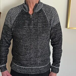 JB Holt all-cotton quarter zip sweater M-L